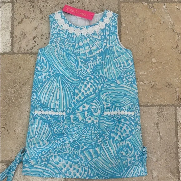 blue and white seashell dress White Embroidered Scallop Hem Dress - Maxi Dresses main image 1